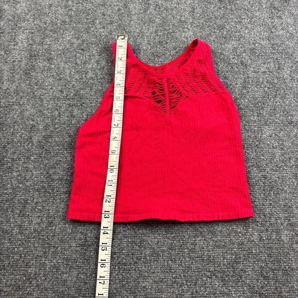 FREE PEOPLE INTIMATELY Women’s Berry Colored Ribbed Racerback Tank size: Med/Lrg - Picture 4 of 5